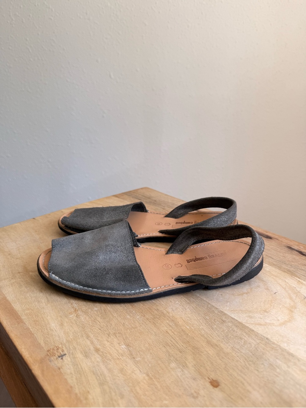 Jeffery Campbell Avarca Menorca metallic suede sandal slip on shoes w 39 8.5 - Picture 5 of 7